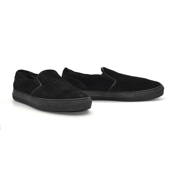 C6 Auth MONCLER Meredith Black Suede Slip On Sneaker Loafers Size 40 US 7 $395 - Picture 2 of 9